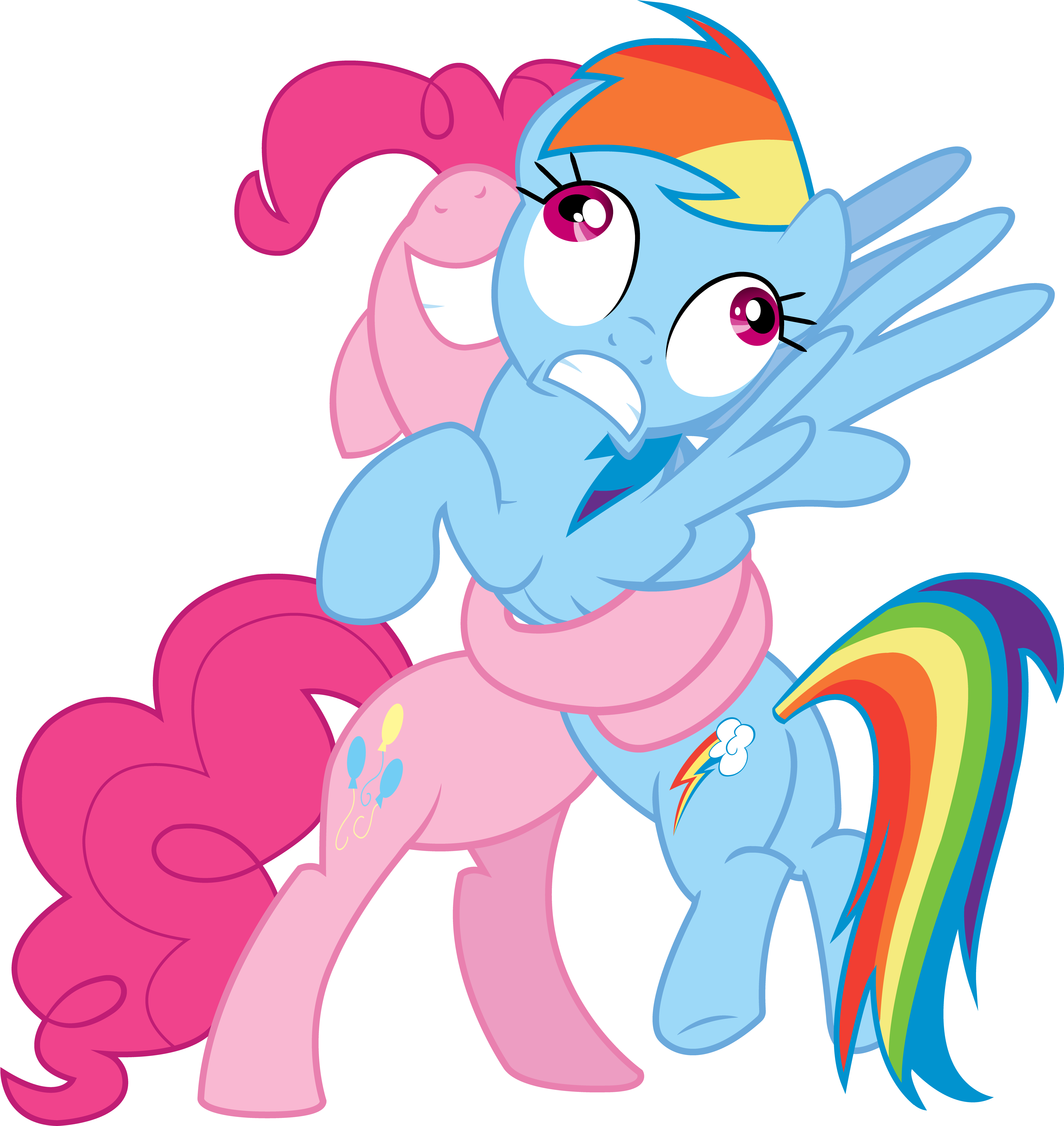 Favorite Mlp Shipping And Why - Pinkie Hugs Rainbow Dash (5539x5860), Png Download
