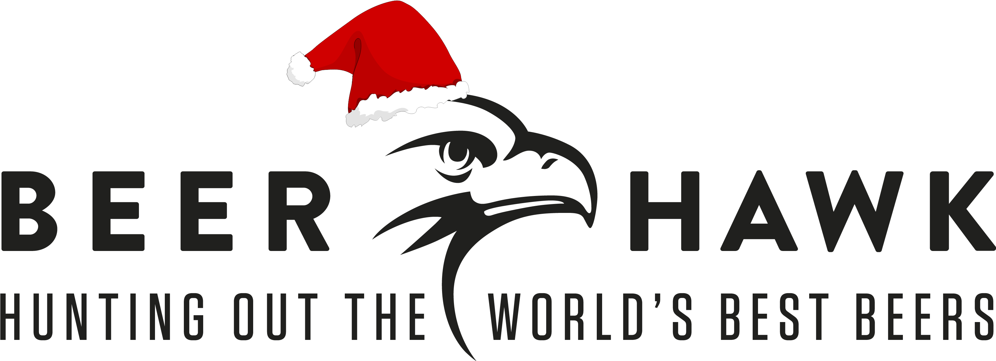Beer Hawk Logo Santa Hat Clip Art (3429x1248), Png Download
