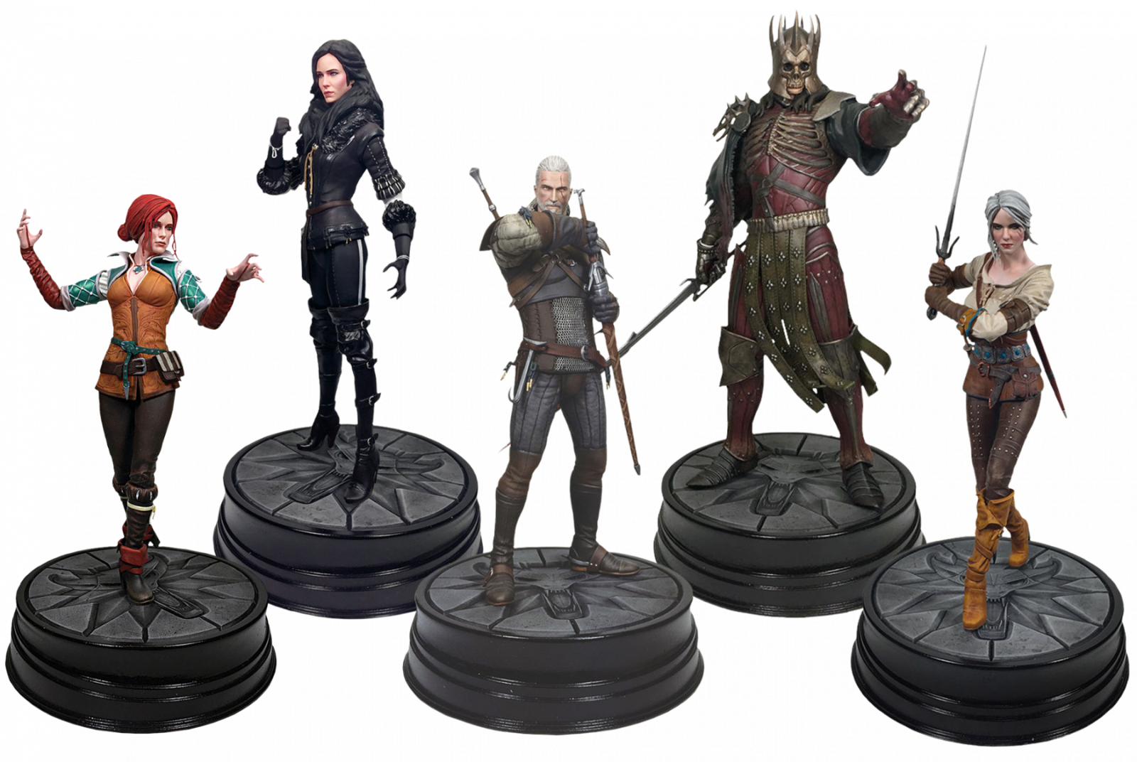 Set Cm Figure The Hexer 20 Cm Set Geralt Yennefer Ciri - Witcher Dark Horse Figures (1600x1072), Png Download