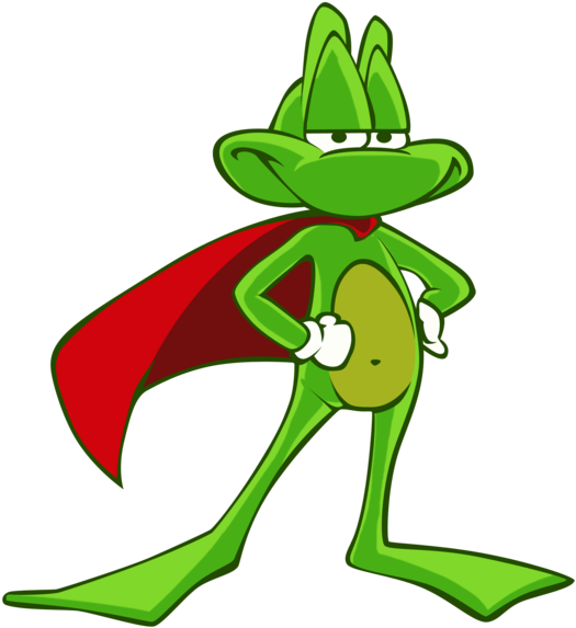 Super Frog (581x600), Png Download