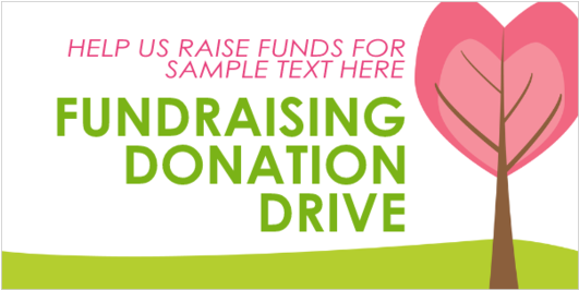 Fundraising Donation Drive Vinyl Banner Heart Drive - Heart (560x560), Png Download