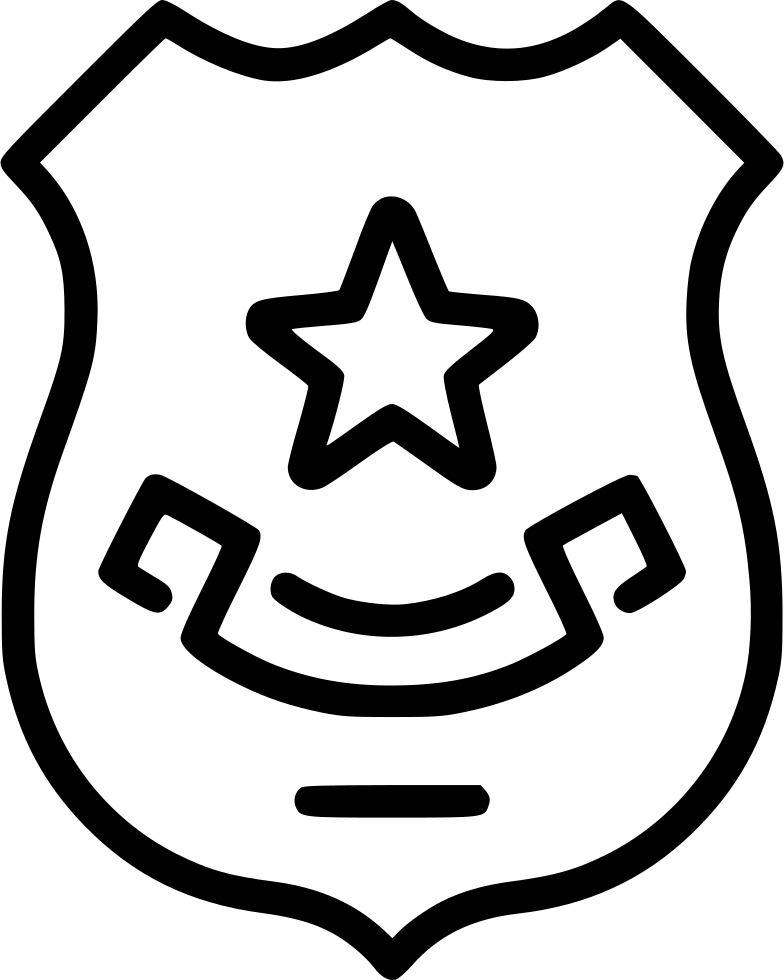 Png File Svg - Placa De Policia Para Dibujar (784x980), Png Download