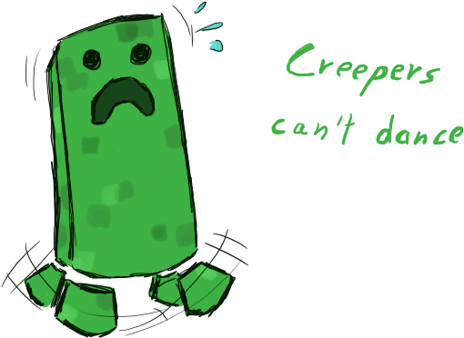 Creepers Cant Dance Fan - Creeper Gif Transparent Background (603x524), Png Download