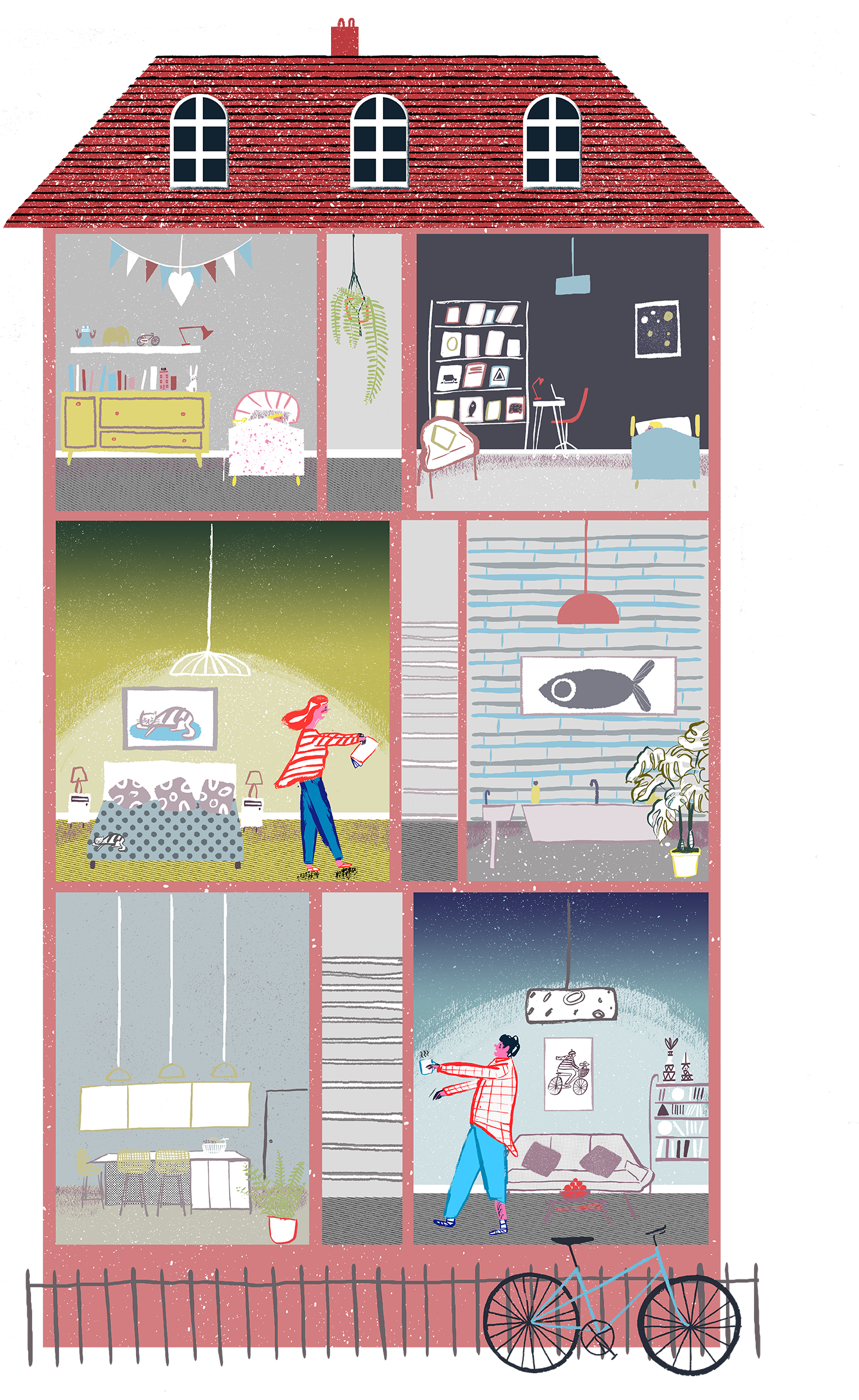 A Massive Zombie House And 9 Spot Illustrations For - House (1440x2345), Png Download