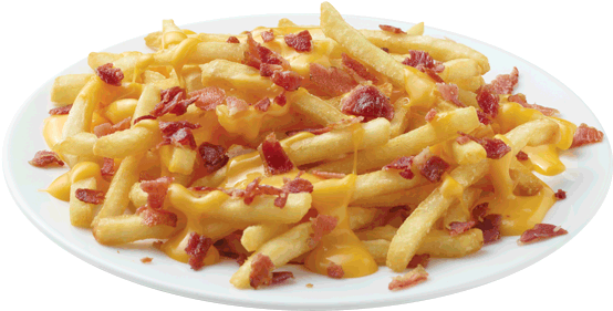 Bacon & Cheese Fries - Bacon Cheese Fries Png (560x560), Png Download