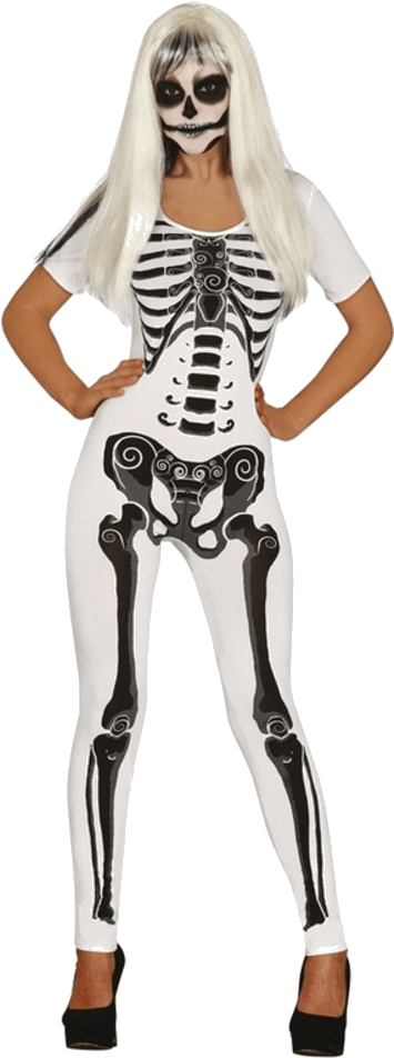 Adult Halloween Skeleton Girl Costume - Halloween Costume Cigarette Girl (600x951), Png Download