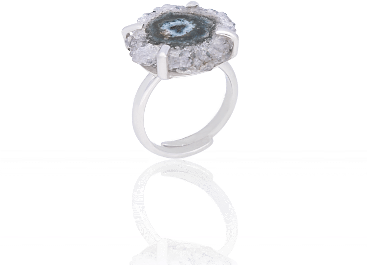 Amethyst Stalactite Sterling Silver Ring - Engagement Ring (750x750), Png Download