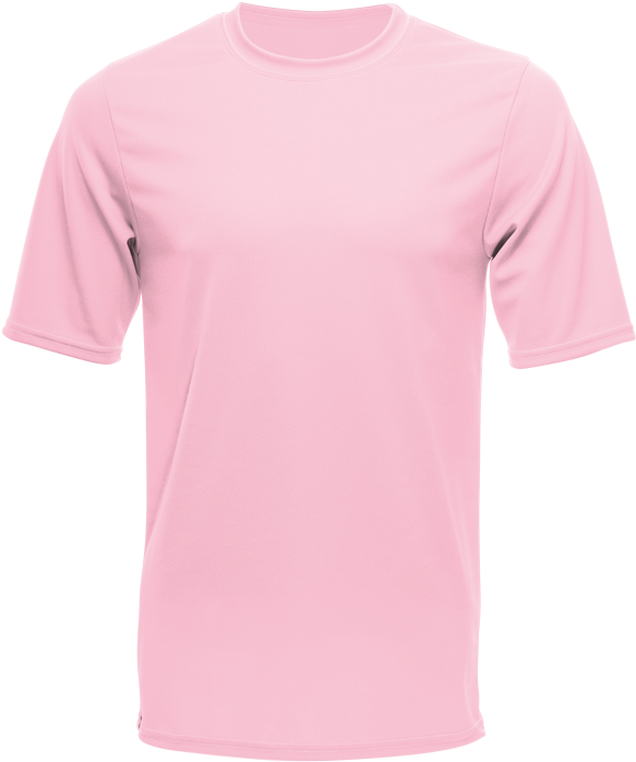 Navy Unisex Short Sleeve Dry Shirt, Light Pink - Active Shirt (800x800), Png Download