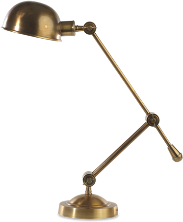 Small Odhi Antique Brass Desk Lamp - Lamp (844x610), Png Download