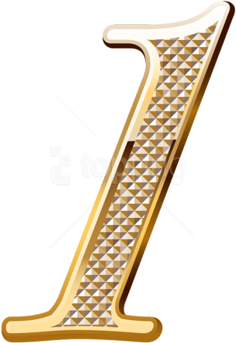 Free Png Download Gold Deco Number One Clipart Png - Gold Number 1 Png (480x703), Png Download