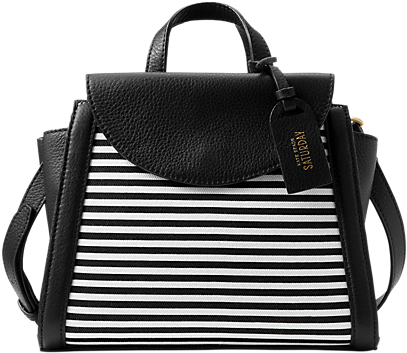 The Canvas/leather Mini A Satchel In Crosswalk Stripe - Handbag (620x620), Png Download
