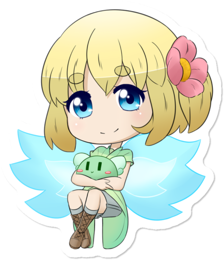 Stacey Chibi Sticker - Cartoon (650x650), Png Download