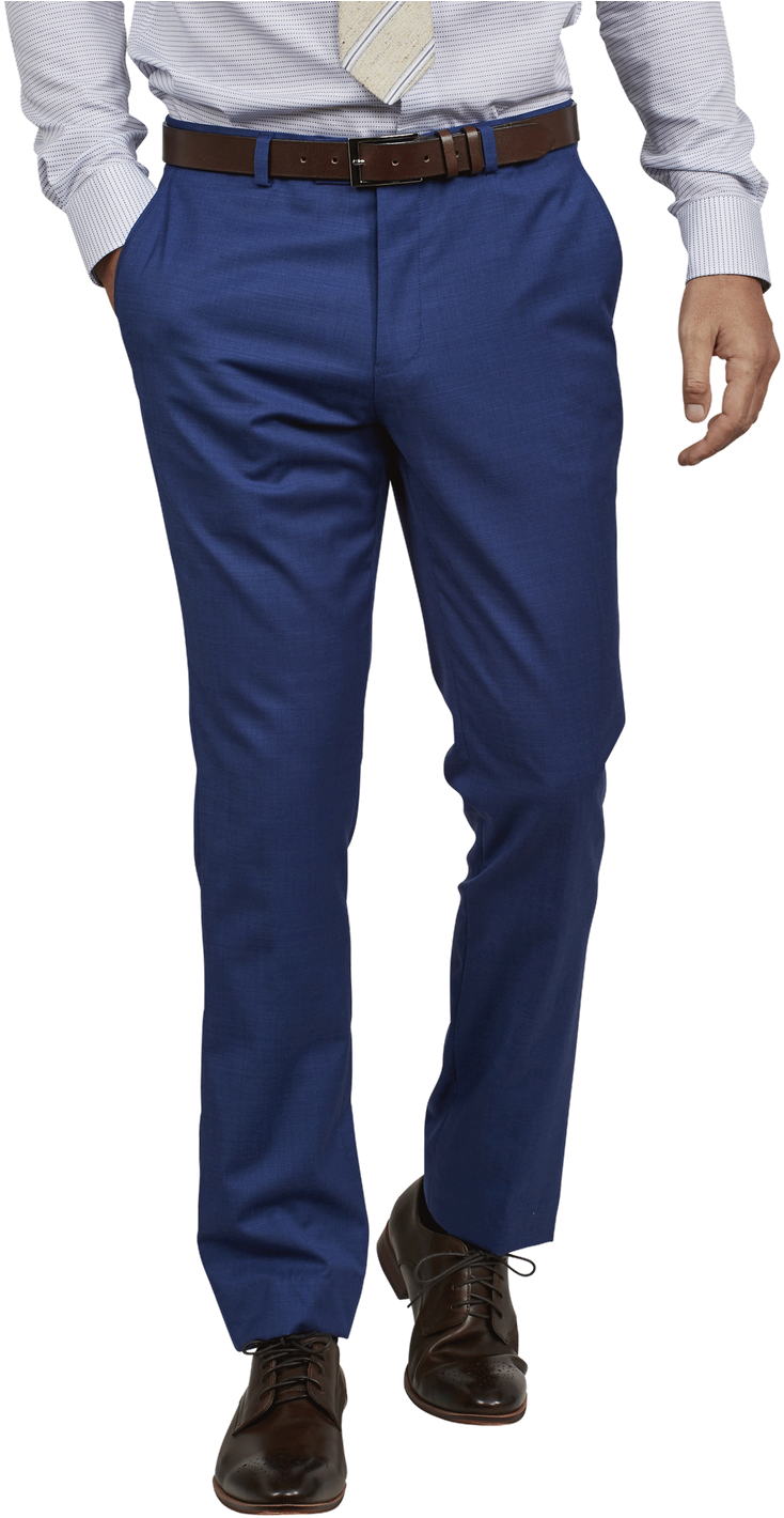 Get The Evesham Texture Trouser In Blue Online - Pocket (960x1440), Png Download