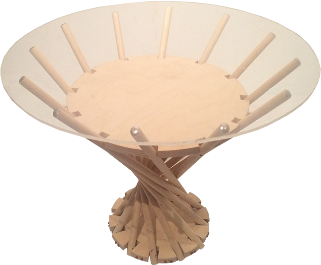 I Constructed This Prototype With Plywood, Wooden Dowels, - Coffee Table (1080x576), Png Download