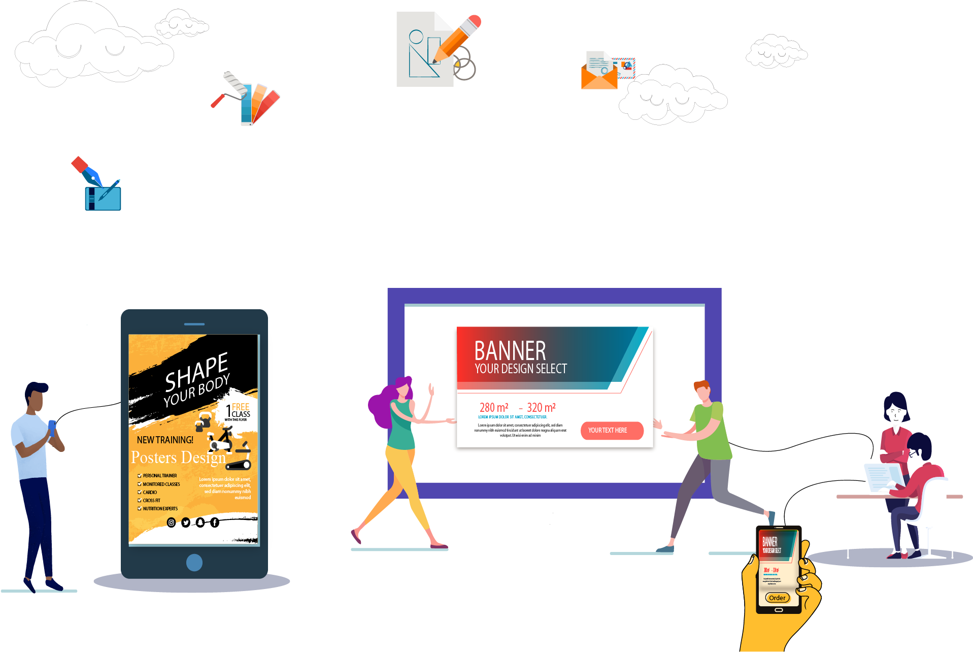 May The Miles They Travel Have An Eye-catching Exhibits - Online Advertising (1923x1285), Png Download