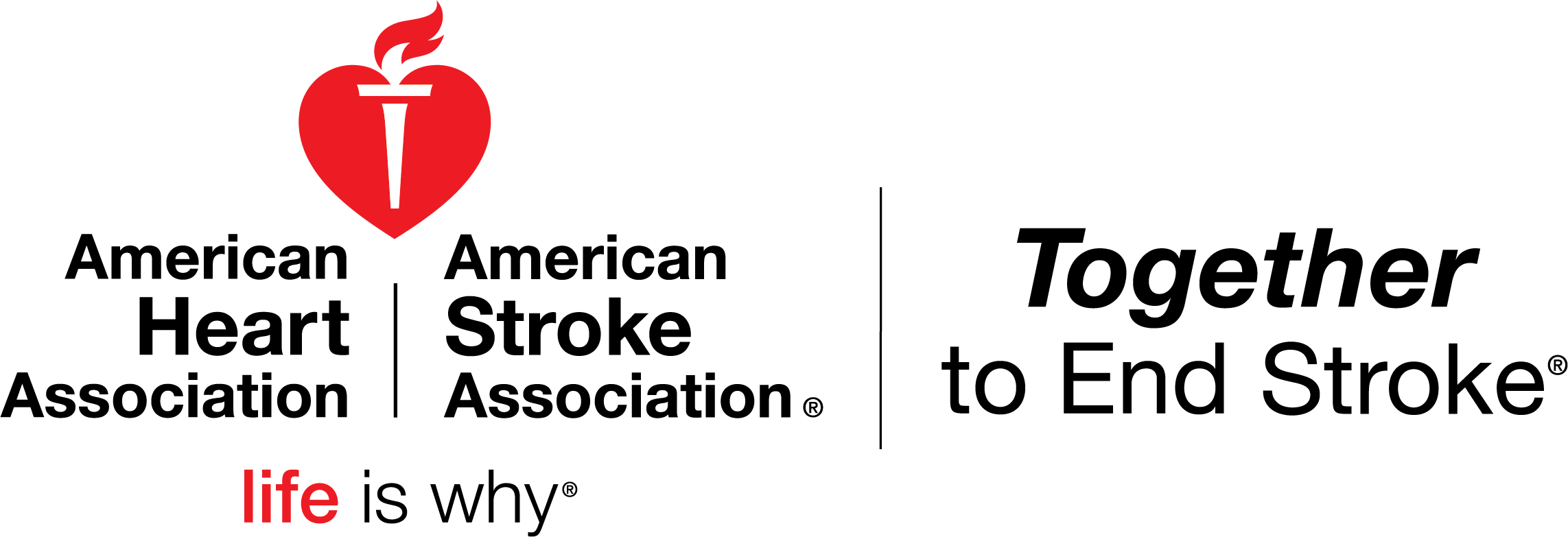 American Heart Association Logo Png - American Heart Association American Stroke Association (2285x783), Png Download