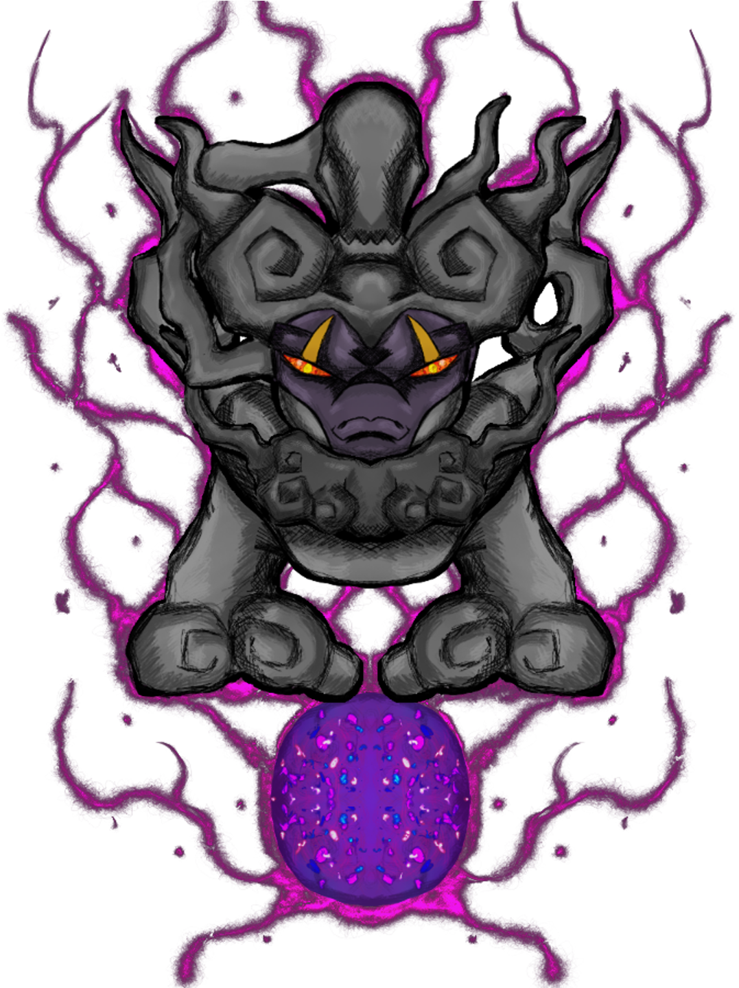 Marshadow Alolan Raichu - Illustration (1120x1440), Png Download