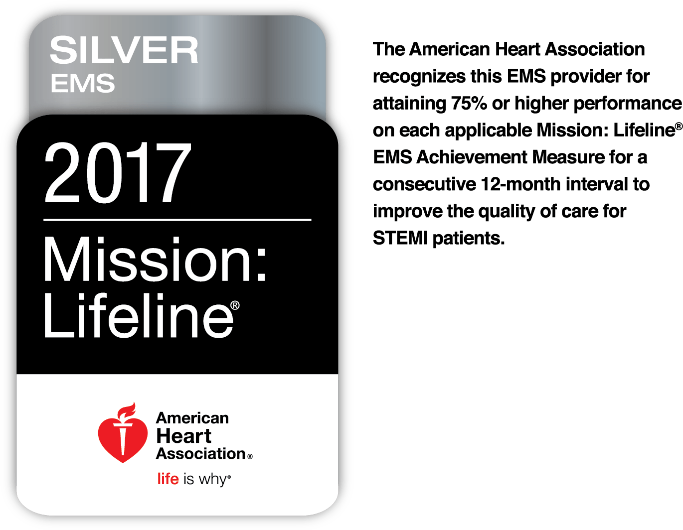 Stratford Ems Receives Aha Mission - 2017 Mission Lifeline Awards (1500x1200), Png Download