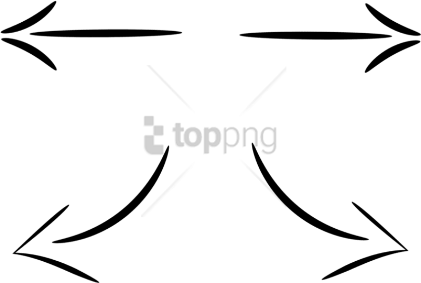 Free Png Black Arrows Png Image With Transparent Background - Transparent Background Hand Drawn Arrow (851x573), Png Download