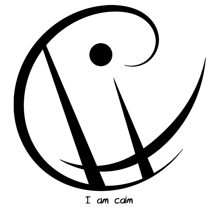 “i Am Calm” Sigil @slverbird Sigil Requests Are Closed - Am Calm Sigil (750x720), Png Download