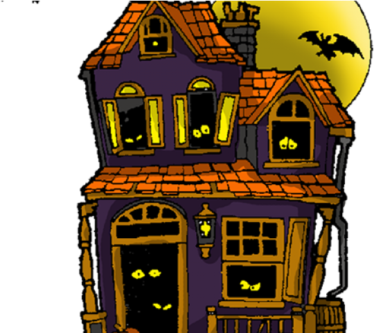 Abandoned Clipart Abandoned School - Halloween House Clip Art (640x480), Png Download