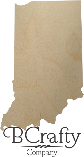 Wooden Indiana State Shape Cutout - Paper (684x912), Png Download