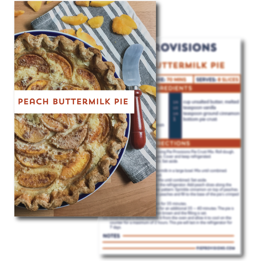 Peach Buttermilk Recipe Card - Apple Pie (1024x1024), Png Download
