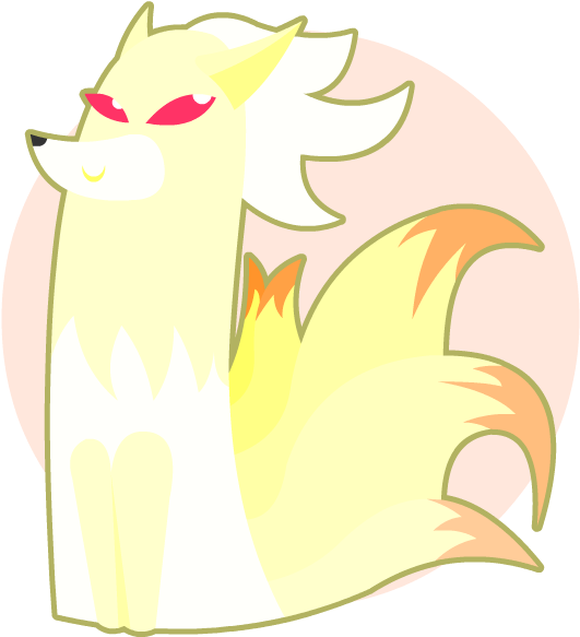 Ninetails - Cartoon (600x600), Png Download