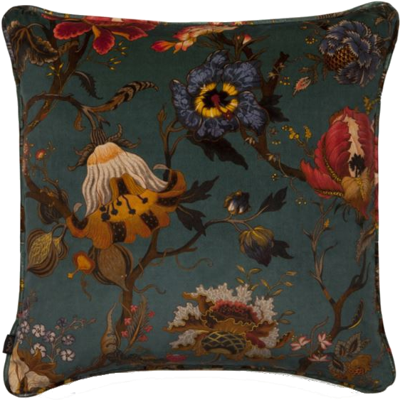 House Of Hackney Artemis Large Velvet Pillow In Petrol - House Of Hackney Print (647x617), Png Download