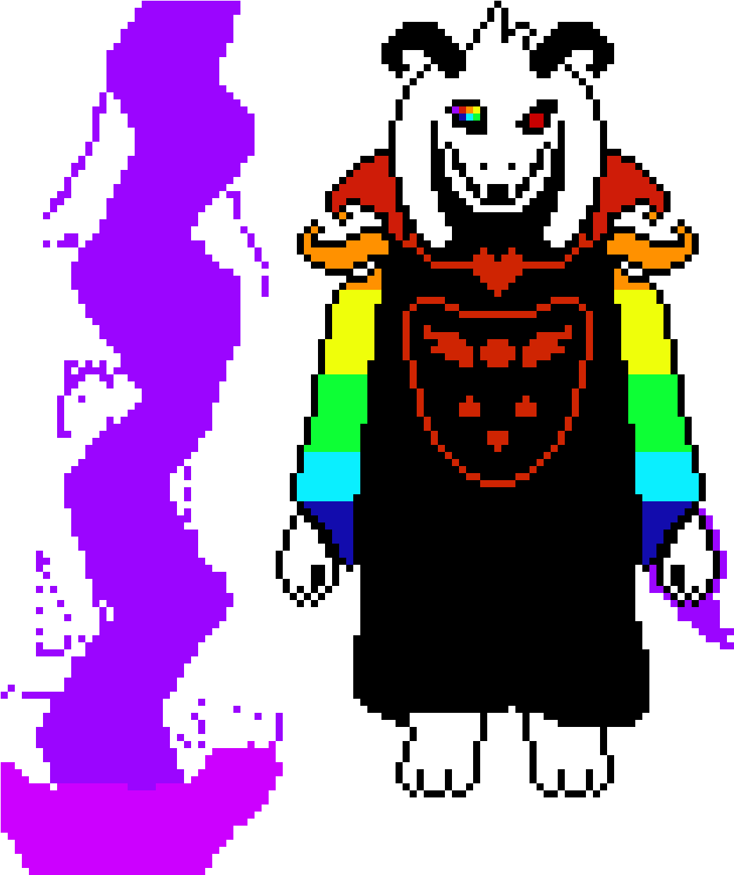 Asriel Dreemur - Asriel Dreemurr God Of Hyperdeath Pixel Art (1480x1280), Png Download