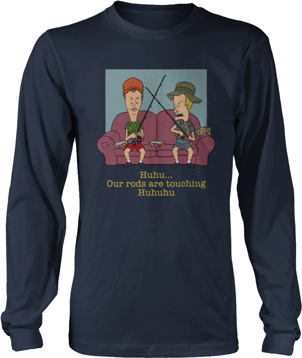 Beavis & Butthead Fishing - Shirt (1200x1200), Png Download