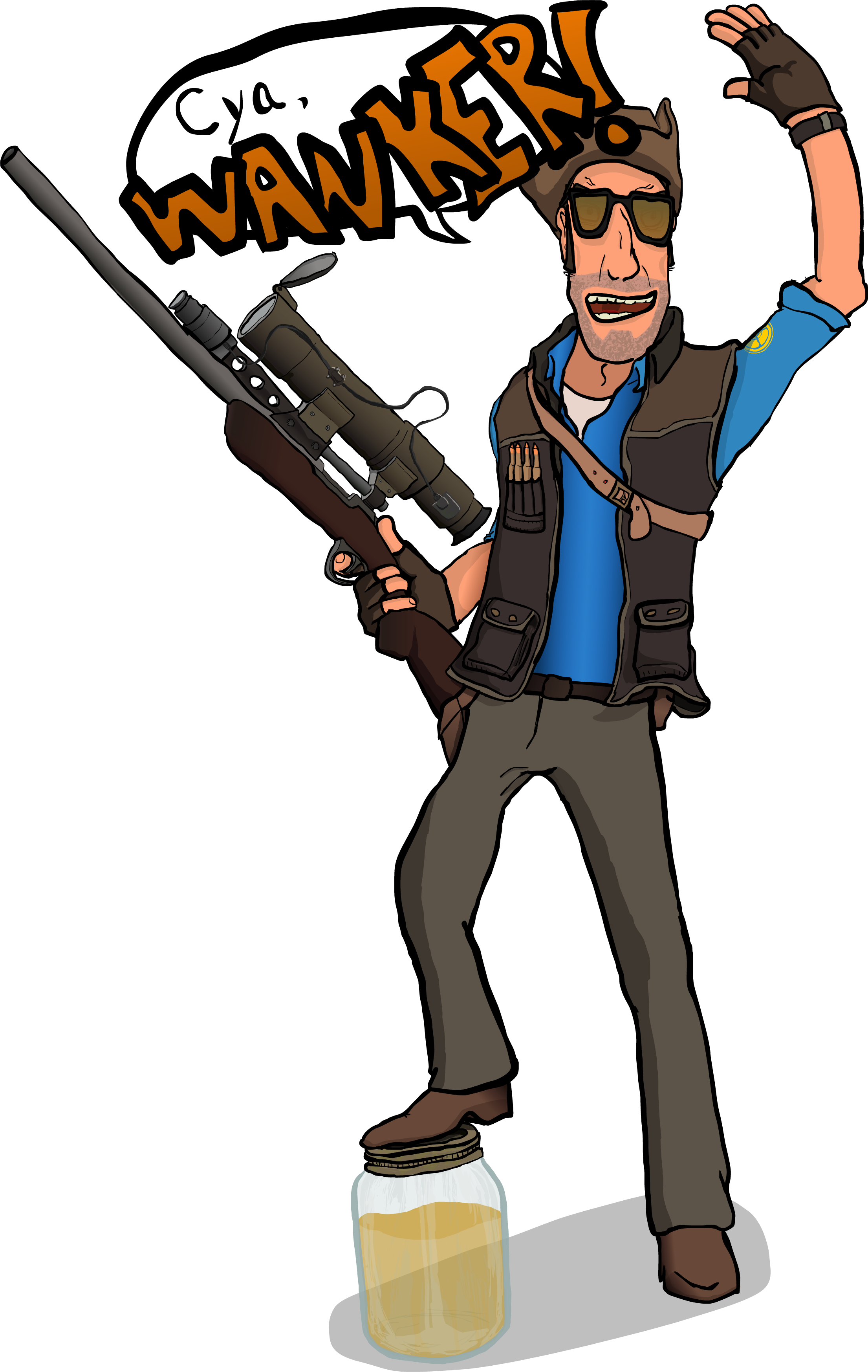 2210 X 3492 4 - Blu Sniper (2210x3492), Png Download