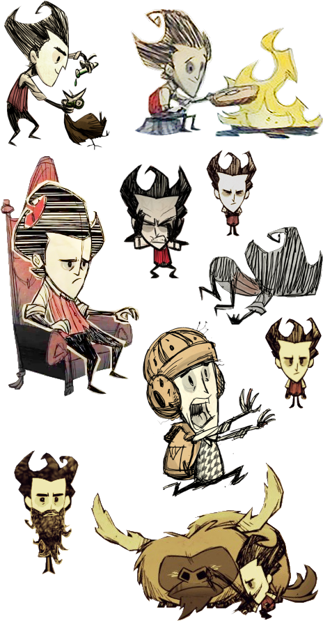 Don T Starve Wilson - Don T Starve Game Art (498x904), Png Download