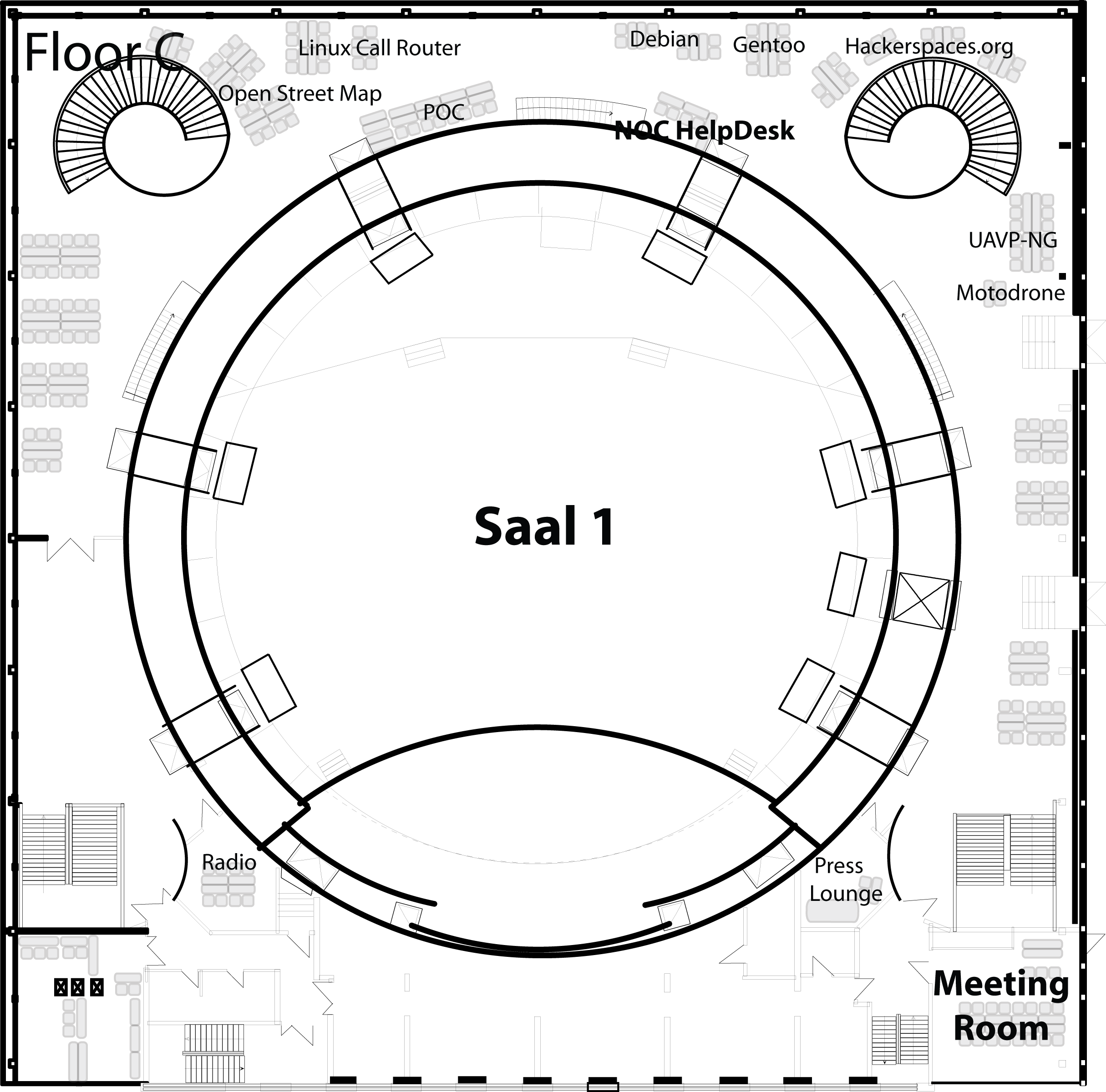 Floor C With Projects - Men In Cities (2430x2400), Png Download