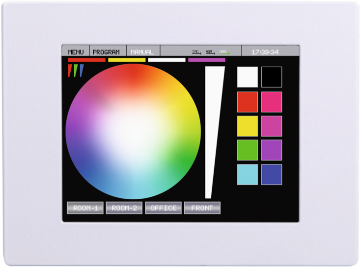 Touch Control Lcd Rgb Dmx Rec - Circle (800x636), Png Download