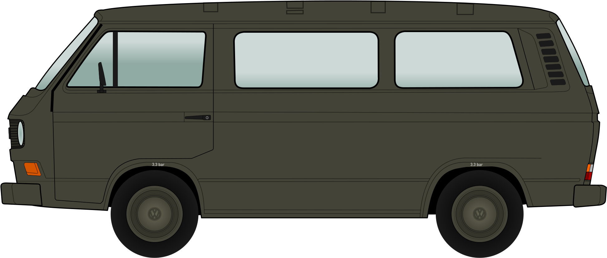 Open - Type 4 Vw Van (2000x1000), Png Download
