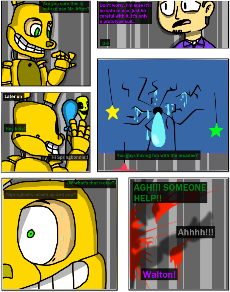 The Fate Of Fredbear's Family Diner - Fredbear's Family Diner Comic (800x999), Png Download