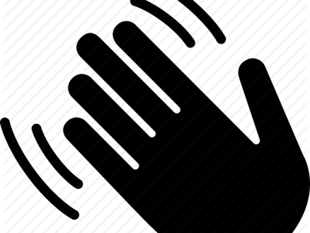 Hello Clipart Wave Hand - Hand Wave Icon (640x480), Png Download