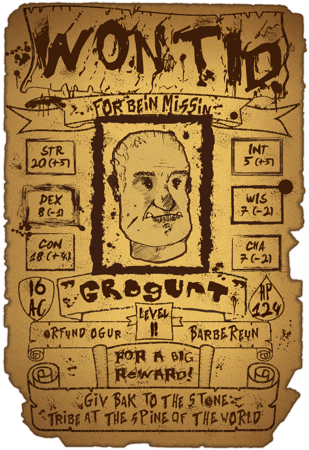 Wanted Poster D&amp - Poster (1038x1500), Png Download