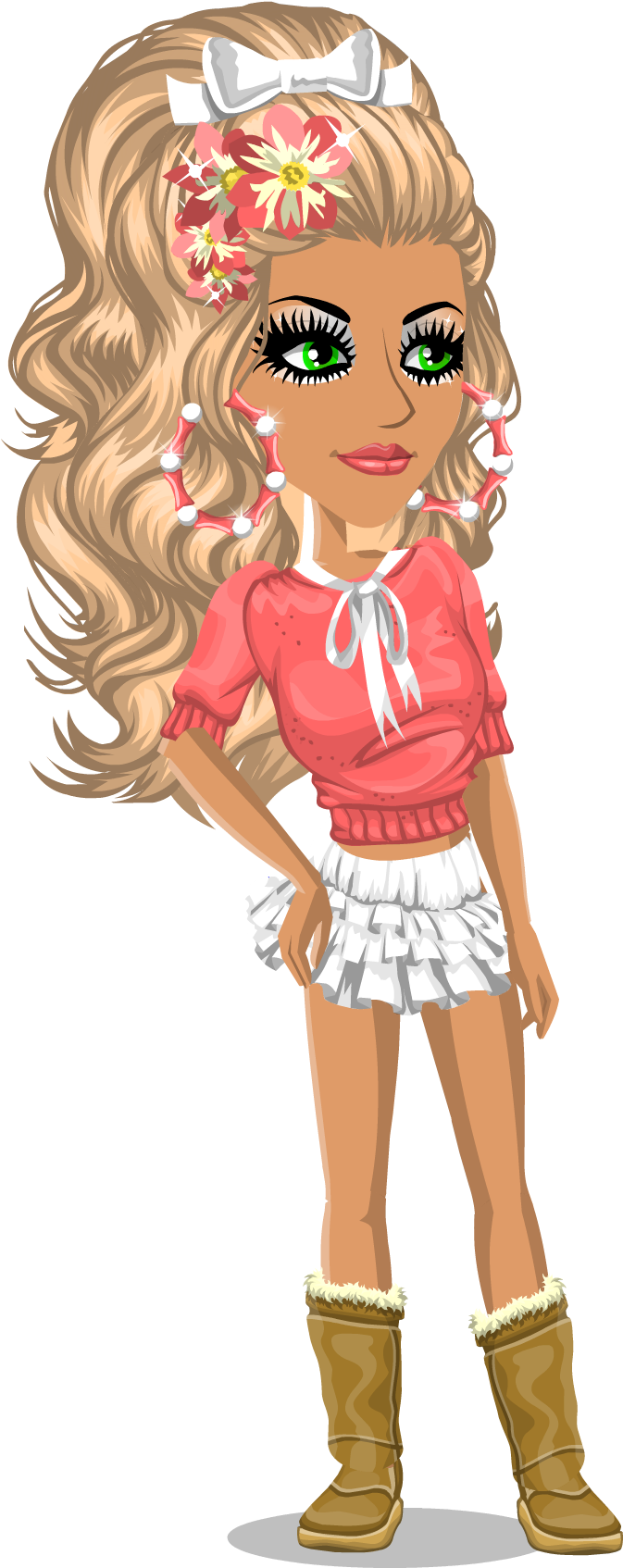 Outfit - Movie Star Planet Characters (680x1700), Png Download