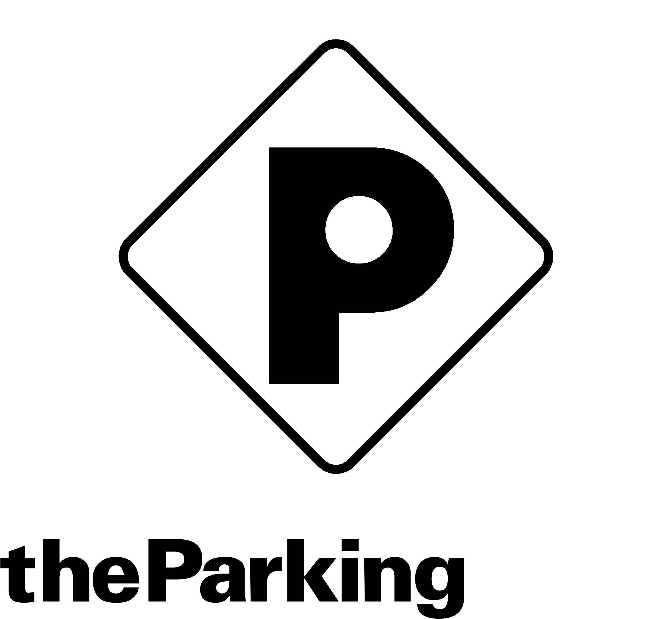The Parking Spot Logo Black And White - Parking Spot (2400x2400), Png Download