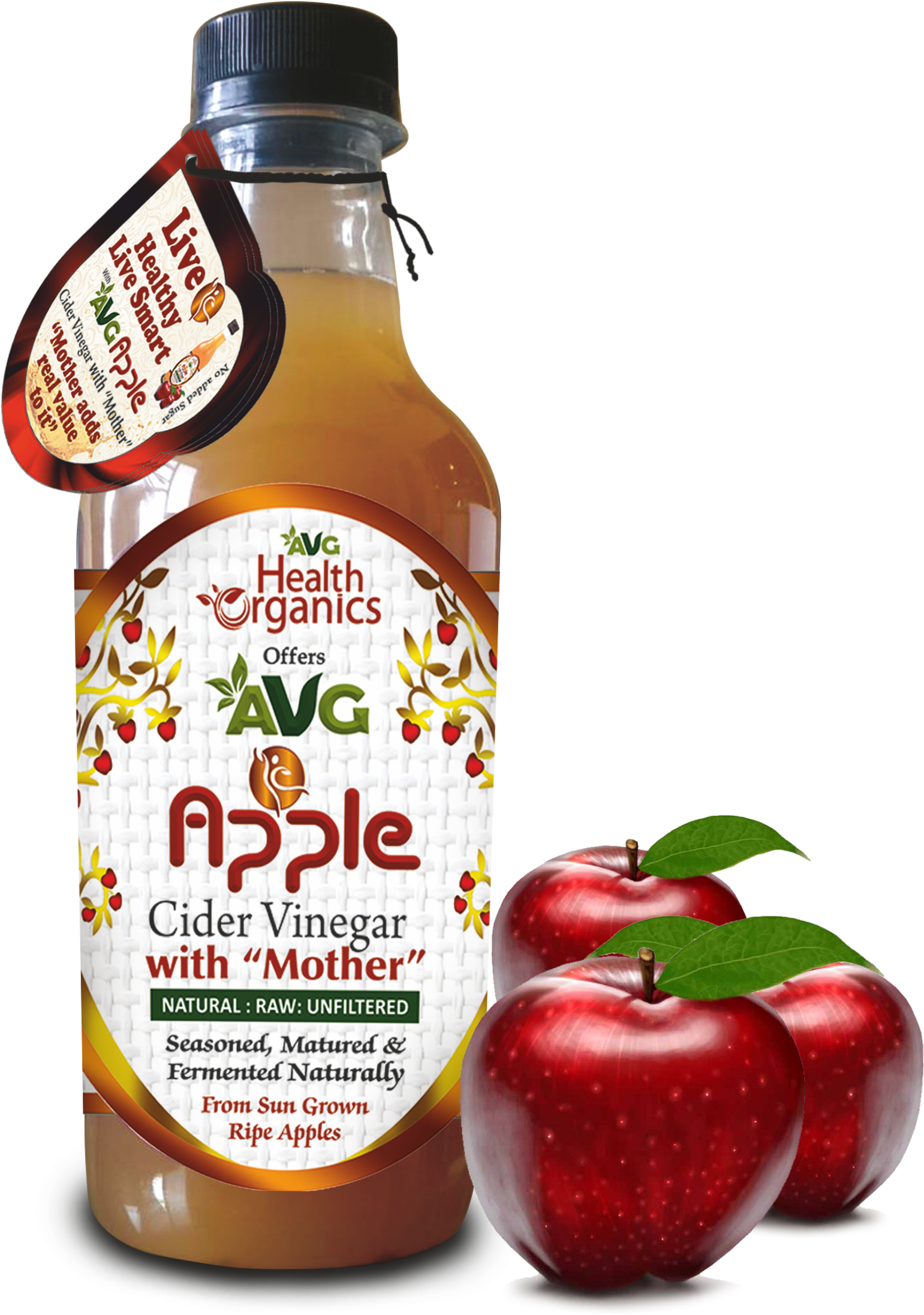 Avg Apple Cider Vinegar (2084x2309), Png Download