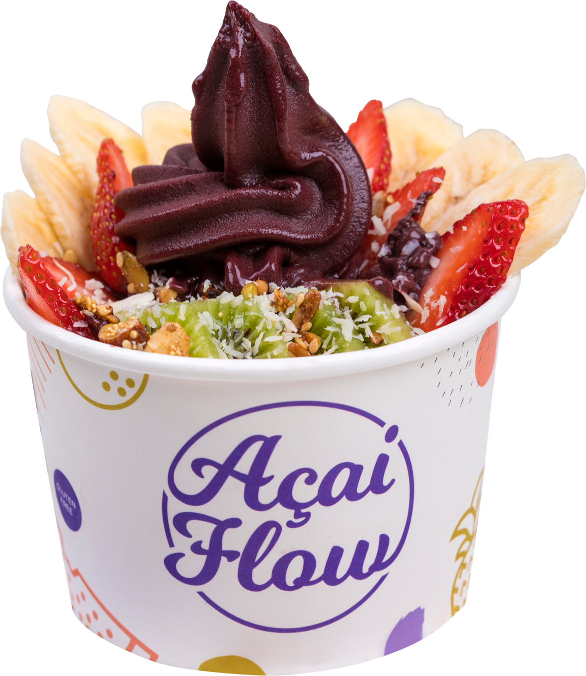 Acai Flow - Frozen Yogurt (1175x1356), Png Download