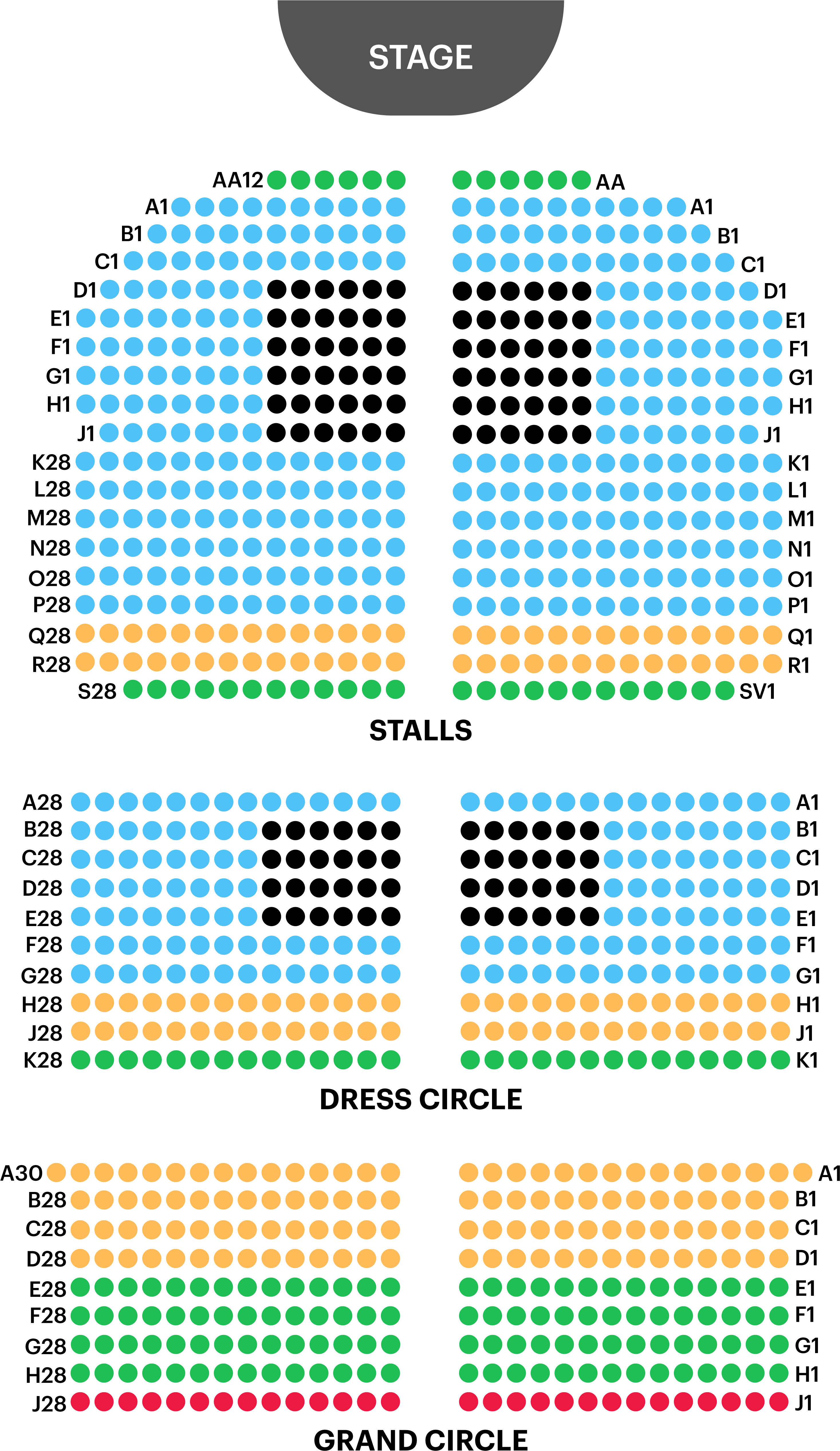 Navigating The Phoenix Theatre Seating Plan - St Martins Theatre Seating Plan (2994x5138), Png Download
