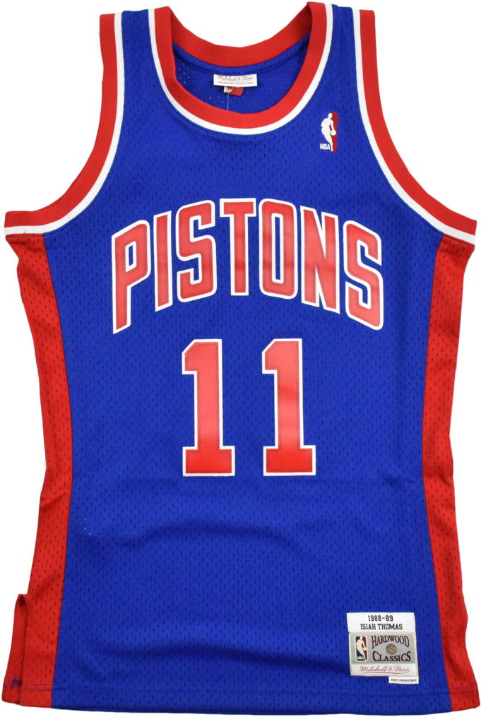 Isiah Thomas Hardwood Detroit Pistons Classics Swingman - Darko Milicic Pistons Jersey (691x1024), Png Download