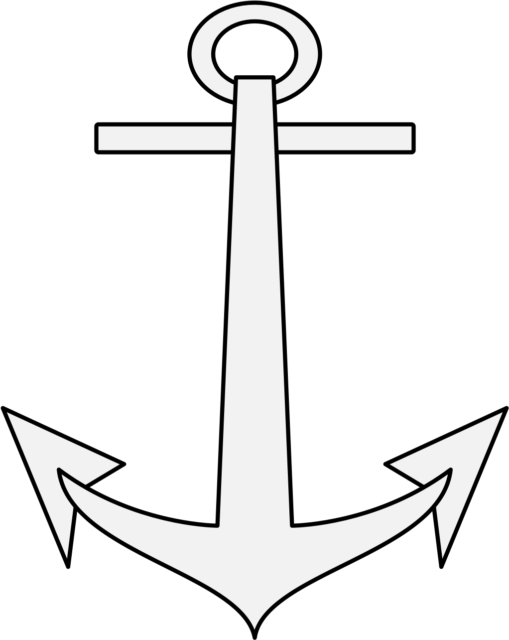 Anchor - Ancla Heraldicos Png (1049x1295), Png Download