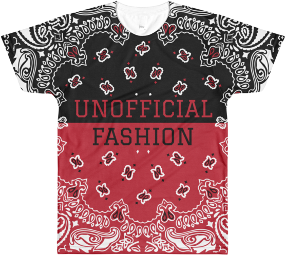 Bandana Pattern Tee - Number (600x600), Png Download