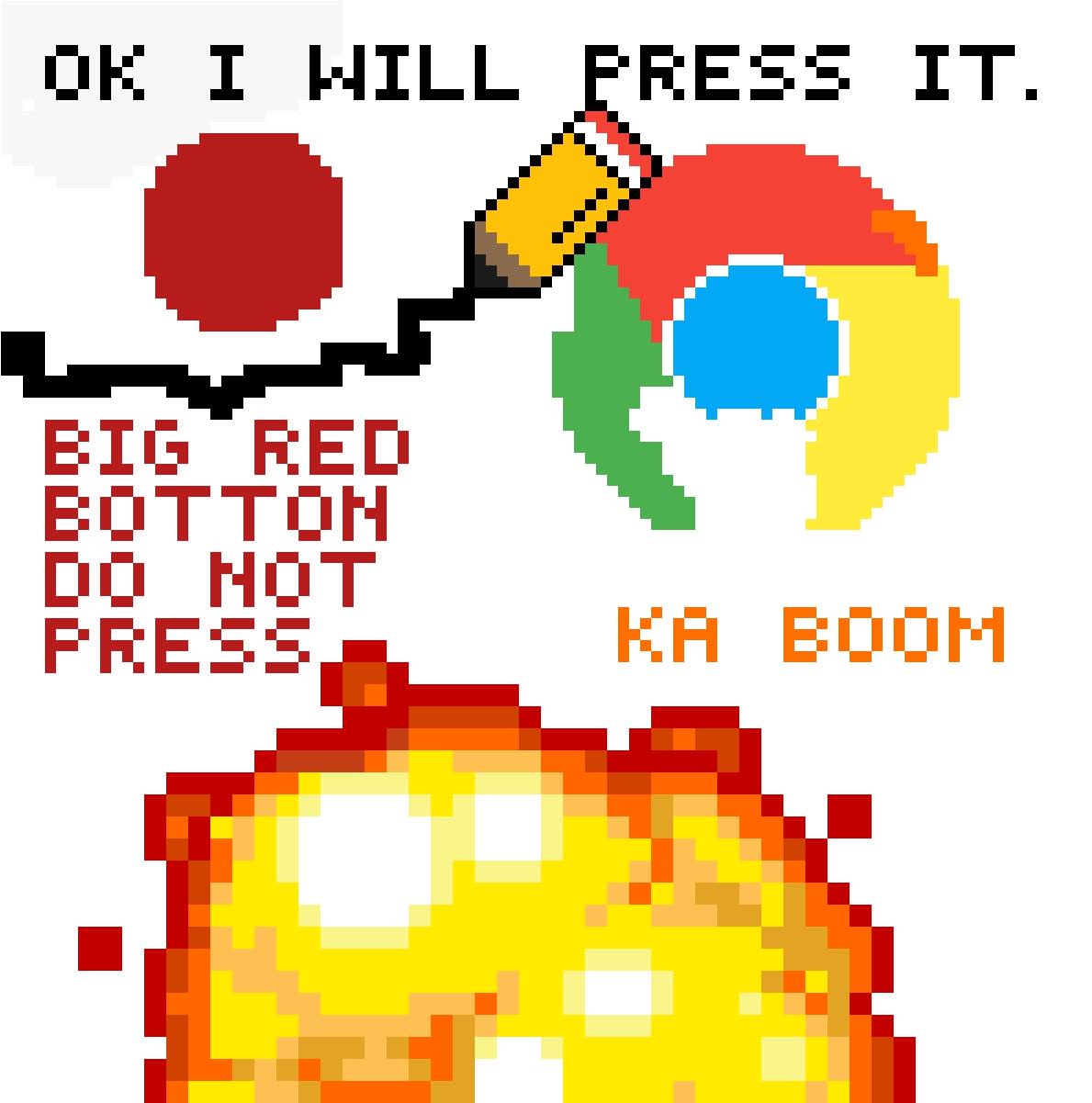 Pixilart Me Mlg Lik Boom By Potato-man - Pixel Art Explosion Png (1200x1200), Png Download