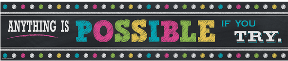 Chalkboard Brights Anything Is Possible Banner - Parallel (590x590), Png Download
