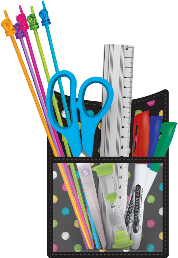 Chalkboard Brights Magnetic Storage Pocket Alternate - Teacher Created Resources Burlap Magnetic Storage Pocket (900x900), Png Download